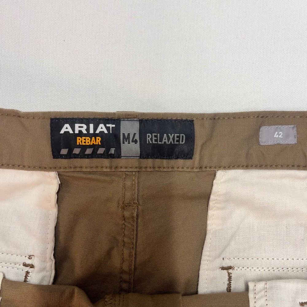 ARIAT Rebar M4 Relaxed Fit Work Shorts DuraStretch Brown Size 42 Cargo - Picture 6 of 8